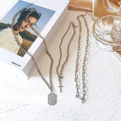 2019 Metal Multilayer Hip hop Necklace